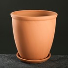 Горшок для цветов «Терра», 3.4 л, d=18.5 см, h=19 см, керамика, с поддоном, цвет терракот - Фото 1