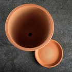 Горшок для цветов «Терра», 3.4 л, d=18.5 см, h=19 см, керамика, с поддоном, цвет терракот - Фото 3