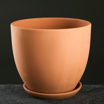 Горшок для цветов «Терра №5», керамический, с поддоном, 5.9 л, терракот