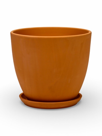 Горшок для цветов «Терра №6», керамический, с поддоном, 8.9 л, терракот