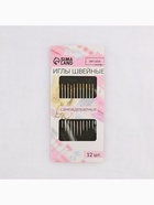 Иглы швейные Арт Узор, с золотым ушком, самовдеваемые, d=0.78 мм, 3.5-4.2 см, набор 12 шт. - Фото 4