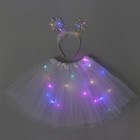 Карнавальный набор «Снежинка», с диодами (ободок + юбка) - Фото 3