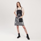 Фартук для мастера, цвет чёрный/белый 6979620 - фото 16235745