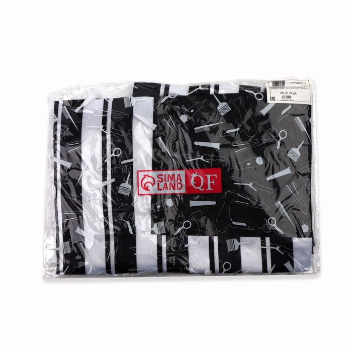 Фартук для мастера, цвет чёрный/белый 25092