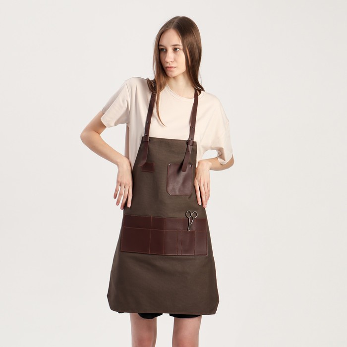 Фартук для мастера, цвет коричневый 25094