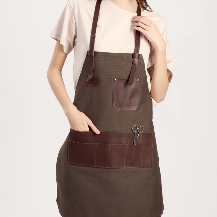 Фартук для мастера, цвет коричневый 25094