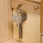 Ключница дерево 4 крючка и полочка "Барашки" 26х21х6 см - фото 43717200