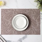 Салфетка сервировочная на стол Доляна «Тропические листья», 45×30 см, бежевая - Фото 2