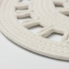 Салфетка сервировочная на стол Доляна «Кружево», d=38 см, цвет белый (комплект 6 шт) - фото 21416604