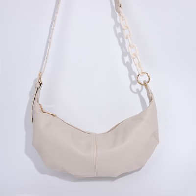 Сумка женская на молнии, цвет молочный