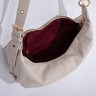 Сумка женская на молнии, цвет молочный - фото 40276383