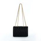 Сумка-мессенджер на клапане, цвет чёрный - фото 24116161