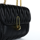 Сумка-мессенджер на клапане, цвет чёрный - фото 24116162