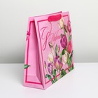 Пакет подарочный ламинированный, упаковка, «8 марта», M 30 х 26 х 9 см - Фото 2