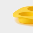 Форма для выпечки Доляна «Цитрус», силикон, 19×11×1,5 см, 6 ячеек (d=4 см), цвет жёлтый - Фото 6