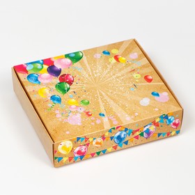 Коробка самосборная "С шариками", 20 х 18 х 5 см (комплект 5 шт)