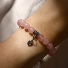 Браслет «Кварц розовый», шар №8, с подвеской сердце, 18 размер - Фото 4