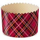 Форма бумажная для кекса, маффинов и кулича "Красная клетка" 60х45мм (комплект 20 шт) - фото 24116176