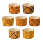 Форма бумажная для кекса, маффинов и кулича "Оранжевая клетка" 60х45мм, МИКС 7530593