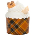 Форма бумажная для кекса, маффинов и кулича "Оранжевая клетка" 60х45мм, МИКС 7530593