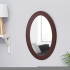 Зеркало настенное, овальное, коричневое 37,5х57,5 см, зп=29,5х49,5 см - фото 318708380