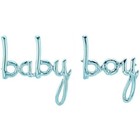 Шар фольгированный 16'' Baby Boy, мини-надпись, цвет голубой - фото 321308843