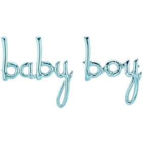 Шар фольгированный 16'' Baby Boy, мини-надпись, цвет голубой