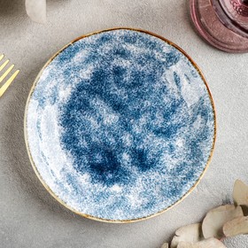 Тарелка керамическая пирожковая «Море», d=15 см, цвет синий