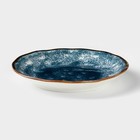 Тарелка керамическая пирожковая «Море», d=15 см, цвет синий - Фото 2