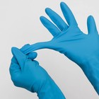 Перчатки латексные неопудренные Manual HR419, размер S, смотровые, нестерильные, текстурированные, 50 шт/уп, цена за 1 шт, цвет голубой - Фото 2