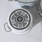 Набор кастрюль эмалированных «Белый мрамор-1-Элит», 3 шт.: 1.9 л, 2.5 л, 3.7 л, индукция, белый - Фото 3