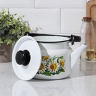 Чайник, 2 л, эмалированная сталь, деколь МИКС, белый - Фото 2