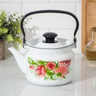 Чайник, 2 л, эмалированная сталь, деколь МИКС, белый - Фото 11