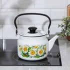 Чайник, 2 л, эмалированная сталь, деколь МИКС, белый - Фото 5