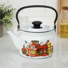 Чайник, 2 л, эмалированная сталь, деколь МИКС, белый - Фото 6