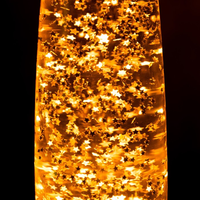 Светильник "Золотая ракета" лава, блёстки, Е14 h=35см RISALUX - фото 1911181077