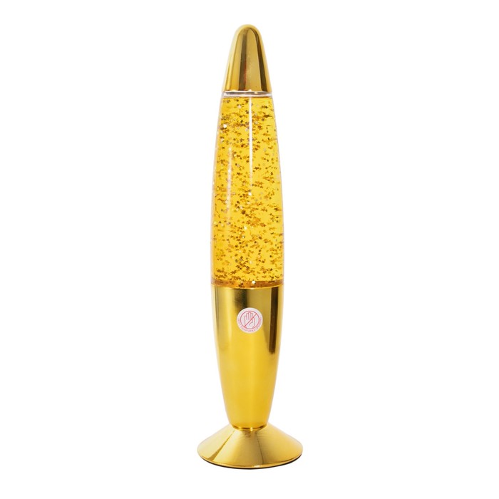 Светильник "Золотая ракета" лава, блёстки, Е14 h=35см RISALUX - фото 1911181079