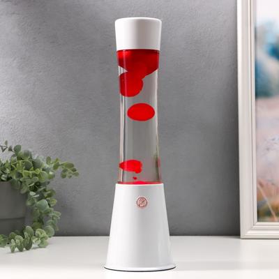 Лава-лампа «Колонна» Е14, воск, белый h=39 см