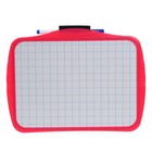 Доска маркерная A4 (29×22 см) deVENTE, двусторонняя: без рисунка/клетка, с маркером, розовая - фото 41937439