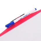 Доска маркерная A4 (29×22 см) deVENTE, двусторонняя: без рисунка/клетка, с маркером, розовая - фото 41937440