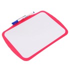 Доска маркерная A4 (29×22 см) deVENTE, двусторонняя: без рисунка/клетка, с маркером, розовая - фото 41937441