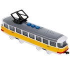 Модель «Трамвай», 21,5 см, 3 кнопки, свет-звук, инерция, цвет жёлтый - фото 9777477