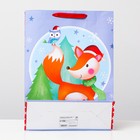Пакет ламинированный, "Новогодняя лисичка" 31 х 42 х 12 - фото 21417654