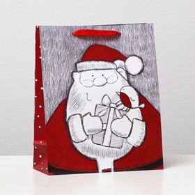 Пакет ламинированный "Дед мороз", 26 x 32 x 12 см