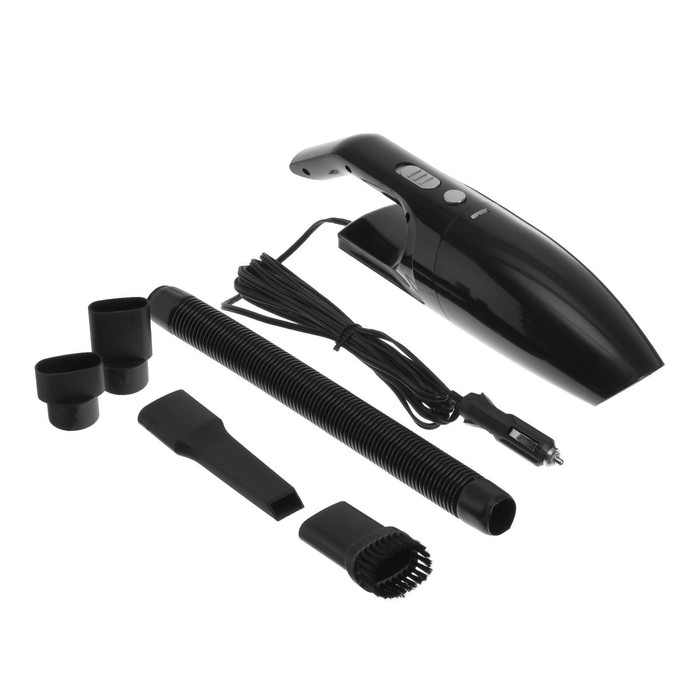 Пылесос автомобильный CARTAGE, 5 насадок, 120 Вт, 12 В, черный, УЦЕНКА - Фото 1
