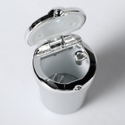 УЦЕНКА Пепельница для авто с крышкой TORSO, подсветка, 7.5×9 см, серебро - Фото 5