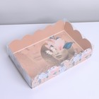 Коробка для печенья, кондитерская упаковка с PVC крышкой, «Живи мечтой», 20 х 30 х 8 см - фото 321308885