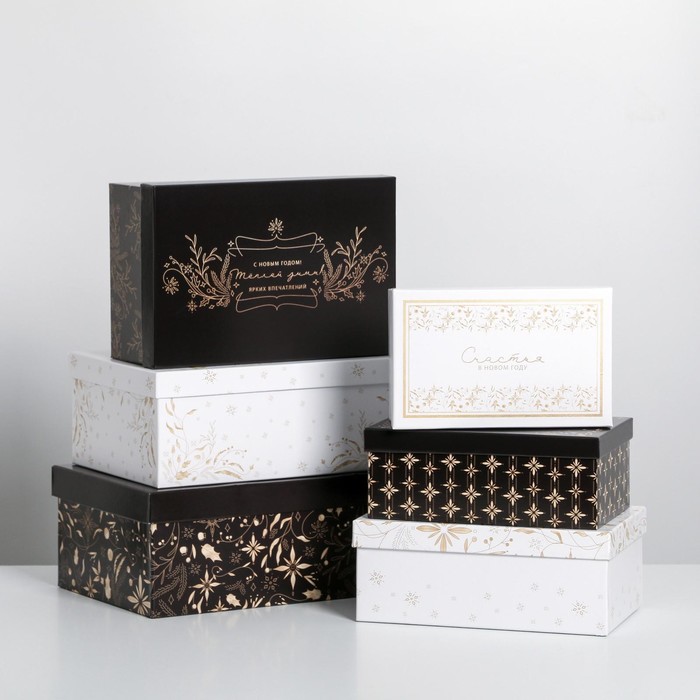 УЦЕНКА Набор подарочных коробок 6 в 1 «Исполнения желаний», 32.5×20×12.5 - 20×12.5×7, Новый год - Фото 1
