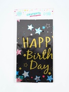 Скатерть одноразовая «С Днём Рождения» 137×183 см, чёрная - Фото 4