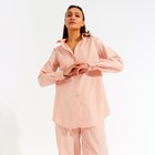 Рубашка женская MINAKU: Home collection цвет персиковый, р-р 42 - фото 9471261